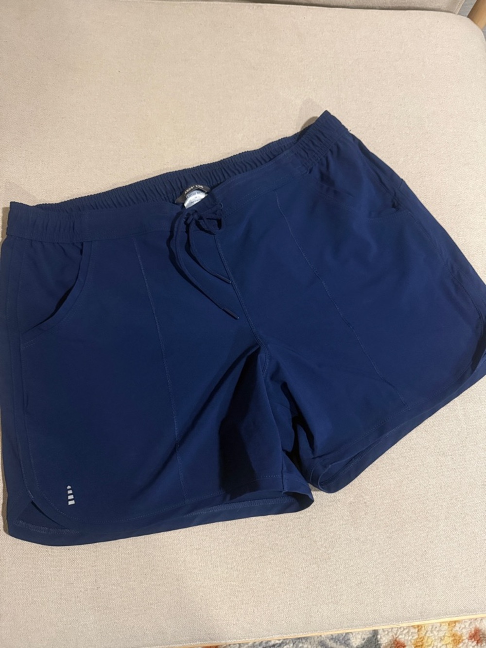 Lands' End Navy Athletic Drawstring Shorts